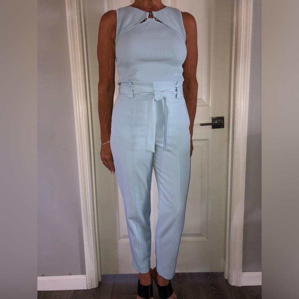 White House Black Market Ribbed Blue Tank Top - Picture 5 of 5